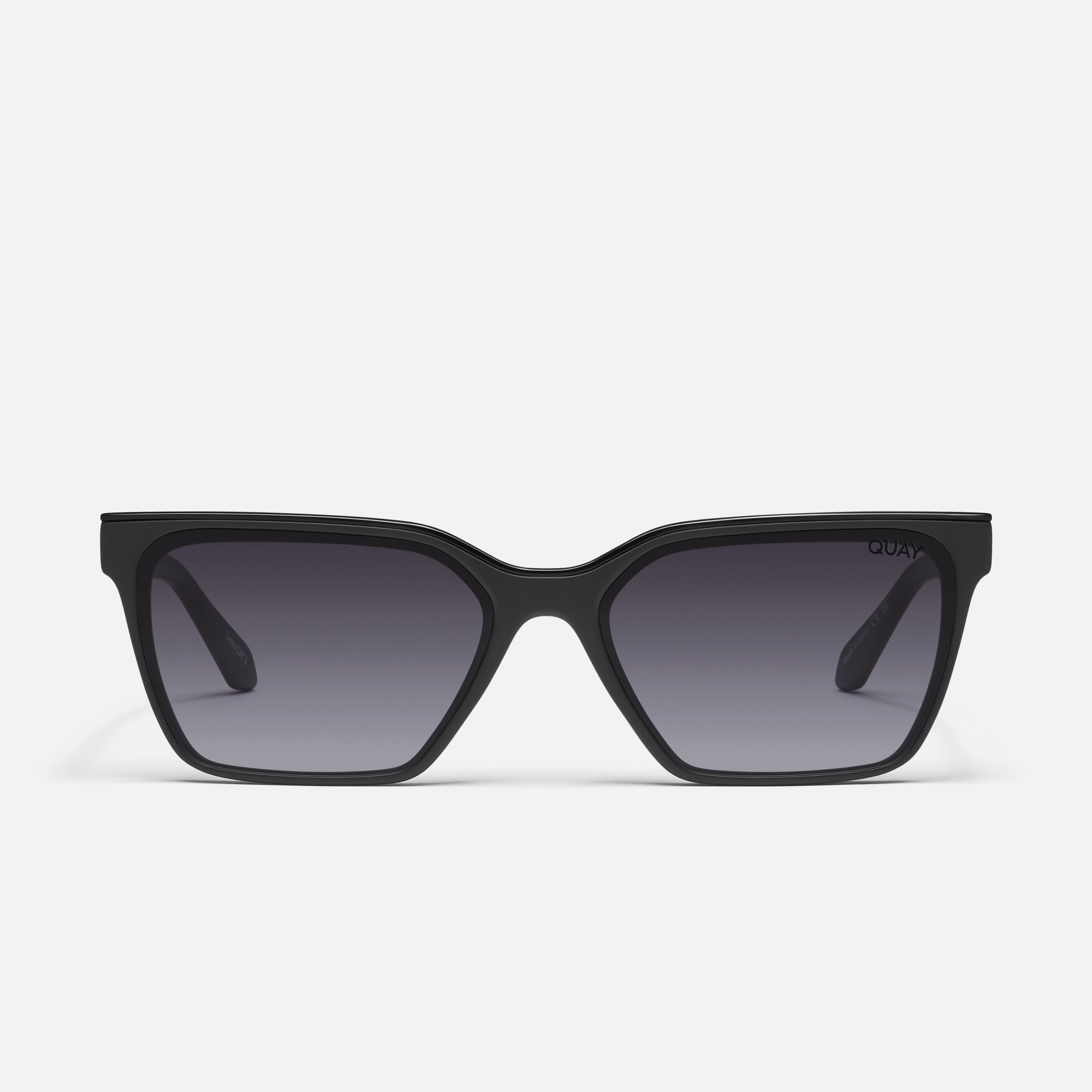 TOP SHELF Matte Black Slim Square Sunglasses – Quay Australia